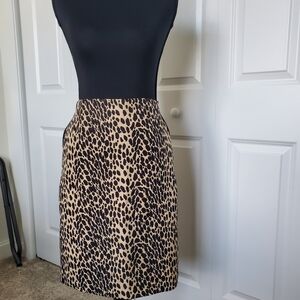Outback Red Black and Brown Knee-Length Pencil Skirt